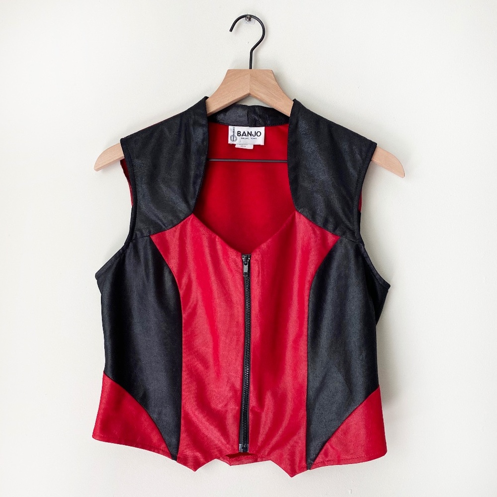 VINTAGE BANJO DALLAS TX WESTERN SLEEVELESS TOP